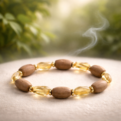 Tailai Primal Series<br>Citrine and natural aromatic beads