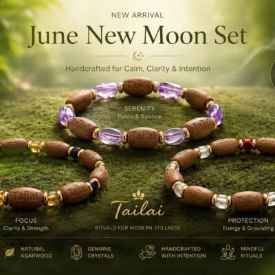New Moon Ritual Crystal Bracelet Bundle | 3-Piece Full Moon Healing Set